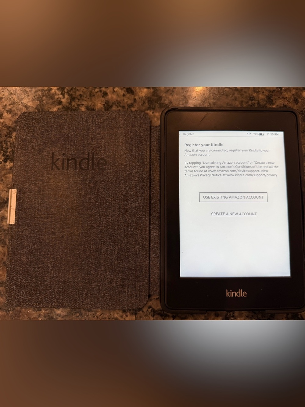 Amazon Kindle Paperwhite (6th Generation) with Black Cover